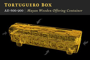 Image of Tortuguero Box (AD 600-900) Mayan Wooden Offering Container