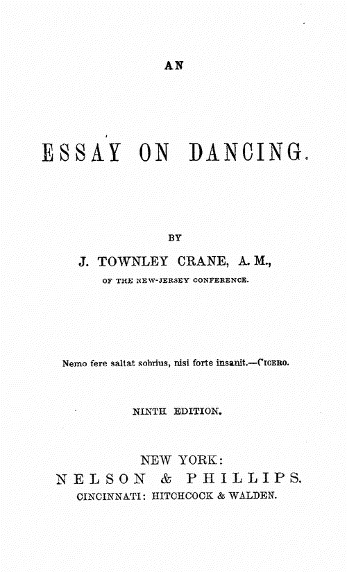 , An essay on dancing /