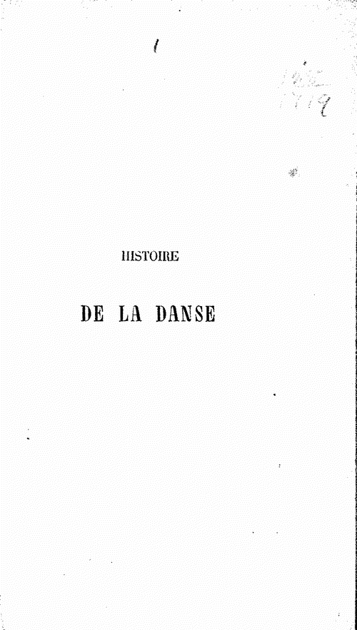 , Histoire anecdotique et pittoresque de la danse ch