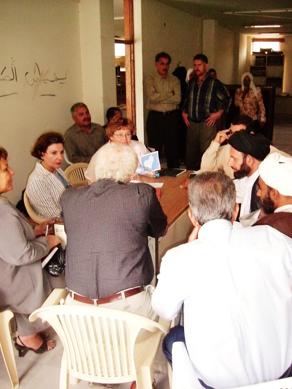 Meeting with Shiite clerics who rescued part of the Library's collection