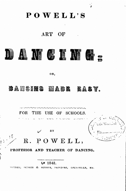 , Powell's art of dancing; or, Dancing made eas