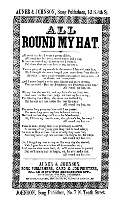 All Round My Hat broadside