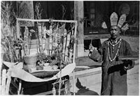 Nashi Priest (Tomba) Performing Naga Cult Ceremony