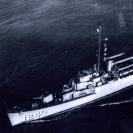 Photo: USS Horace A. Bass (APD 124), aerial, circa December 1959.   National Archives photograph, USN 1045348.