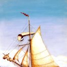Photo: Continental Sloop Providence (1775-1779).  Oil painting by Alice B. Borsik.  Courtesy of the U.S. Navy Art Collection, Washington, D.C. Donation of Mrs. Alice B. Borsik, 1968.   NHHC Photograph Collection, NH 65935-KN (Color).