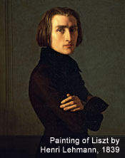 Painting of Franz Liszt
