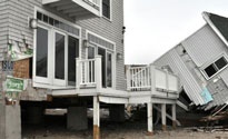 picture of a collapsed house