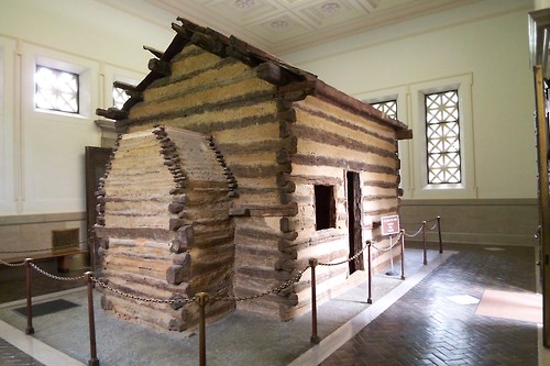 On this date 204 years ago, President Abraham Lincoln was born in a log cabin similar to this one. For over a century people from around the world have come to rural Central Kentucky to honor the humble beginnings of our 16th president, Abraham Lincoln.  His early life on Kentucky&#8217;s frontier shaped his character and prepared him to lead the nation through Civil War.  The country&#8217;s first memorial to Lincoln, built with donations from young and old, enshrines the symbolic birthplace cabin. Photo: National Park Service