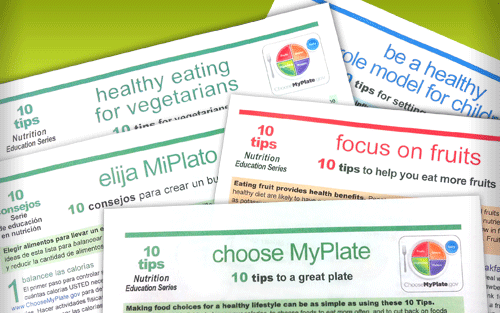 10 Tips Nutrition Education Series information sheets