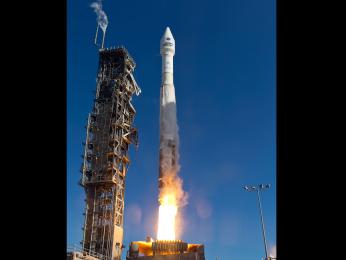 The United Launch Alliance (ULA) Atlas-V rocket with the Landsat Data Continuity Mission (LDCM) spacecraft onboard is seen as it launches on Monday, Feb. 11, 2013 at Vandenberg Air Force Base, Calif.