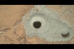 Curiosity's first sample drilling.
