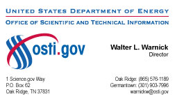 osti.gov Walter L. Warnick, Director