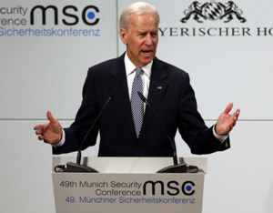 Remarks by Vice President Joe Biden to the Munich Security Conference. Hotel Bayerischer Hof Munich, Germany. Photo: ©AP Images