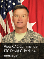 View CAC Commander LTG David G. Perkins, message