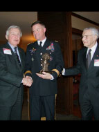 Lt. Gen. David Perkins presented a token of appreciation at the National Security Dinner, Feb. 21st
