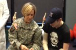 Army Surgeon General meets with double-arm transplant recipient Sgt. Brendan Marrocco