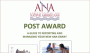 Post Award Manual Cover, A guide to reporting and managing your new ANA Grant