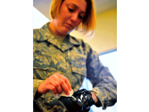 Photo, service members utilizing DLA Troop Support supplies