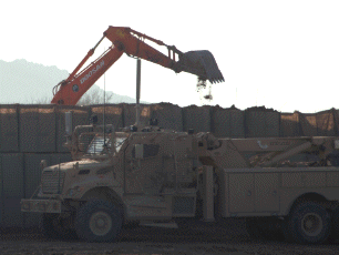 Photo, service members utilizing DLA Troop Support supplies