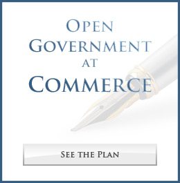 Our open government plan. Department of Commerce.