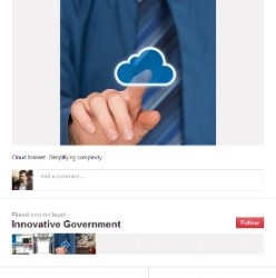 GSA's new Pinterest account illustrates how quickly and easily agencies can begin sharing images on mobile devices and desktops. Image courtesy of GSA.