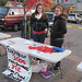 Two students work the table at a memorial event organized by the Leadership Class at Mt. Shasta High School for NDFW.  The purpose was to recognize and highlight people who have lost their lives due to drug abuse. 