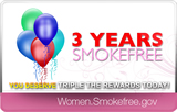 3 years smokefree