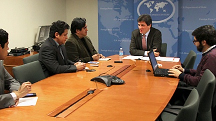 Date: 01/18/2013 Location: Washington, DC Description: Jose W. Fernandez, Assistant Secretary of State for Economic and Business Affairs, discusses the U.S.-Mexico economic relationship in advance of US delegation visit to Mexico City to discuss strenghtening of U.S.-Mexico bilateral economic relationship - State Dept Image