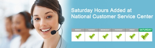 National Customer Service Center Saturday Hours