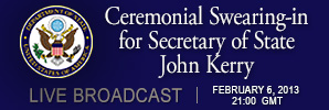 Ceremonial Swearing-in for Secretary of State John Kerry