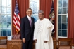 Niger’s Ambassador to the United States, H.E. Maman Sidikou with President Obama 
(White House, Washington D.C.)
