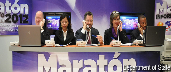 
US Consulate General Monterrey personnel during the Visa Information Marathon