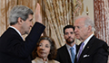 Vice President Biden Delivers Oath of Office to new U.S. Secretary of State John Kerry. (State Dept.)