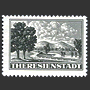 Známka s rytinou Terezína na nápisem Theresienstadt (foto Exponet.info)