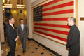 DAO Denis Galipeau, U.S. Ambassador to France Charles H. Rivkin and Donator Jean-Baptiste Lapierre (DOS photo/P. Maulavé) 

