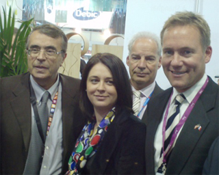 From left to right: Jean-Jack Queyranne, Rhone-Alps Conseil Régional President, Sylvia Pinel French Minister for Crafts, Trade, and Tourism and Steve Olson at SIRHA event. 
(DOS photo)
