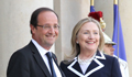 La Secrétaire d'Etat Hillary Clinton et le Président François Hollande
