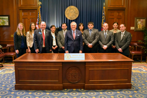 The Georgian delegation met with Governor Nathan Deal at his capital office. Photo: State Dept