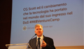 CG Scott durante i ringraziamenti a Mind the Bridge