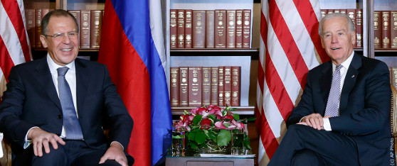 Vice President Joe Biden met with Russian Foreign Minister Sergey Lavrov in Munich on Saturday. AP/Photo Mattias Schrader 