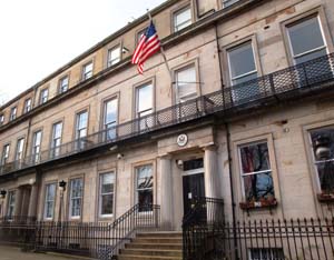Front of the U.S. Consulate Edinburgh