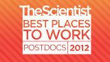 Best places to work for Post Docs, 2012. The Scientist. 