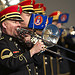 <p>A U.S. Army Band trombone player with the "Pershing's Own" plays the national anthem at the armed forces farewell tribute in honor of Secretary of Defense Leon E. Panetta at Joint Base Myer-Henderson Hall, Va., Feb. 8, 2013. (U.S. Army photo by Staff Sgt Sun L. Vega/Released)</p>