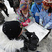 <p>U.S. Navy Chief Builder Christopher Knox, Navy Misawa Snow Team leader, shows local schoolchildren a map of the world during the 64th annual Sapporo Snow Festival in northern Japan's Hokkaido Island Feb 7, 2013. Knox and his team created a snow sculpture of USS George Washington (CVN 73). (U.S. Navy photo by Senior Chief Mass Communication Specialist Daniel Sanford/Released)</p>