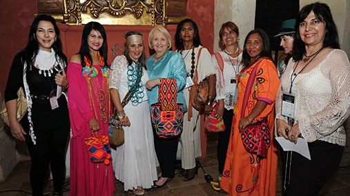 Ambassador-at-Large for Global Women's Issues Melanne Verveer meets with Colombian woman entrepreneurs alongside the launch of WEAmericas. [State Department photo/ Public Domain]

