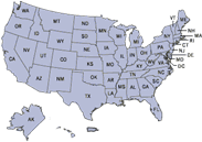 Small U.S. map