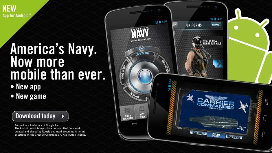 America's Navy. Now more mobile than ever. New app. New game. Download today.