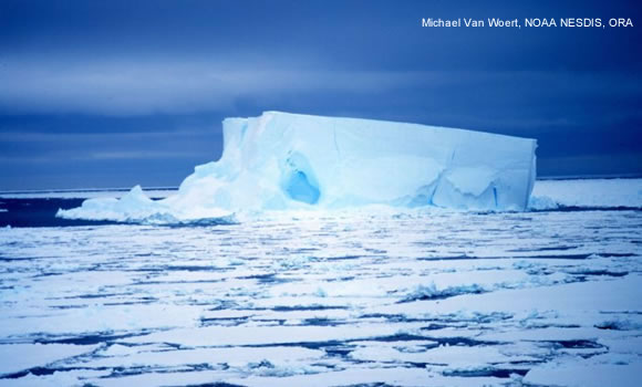 Drifting iceberg in Ross Sea, Antarctica
