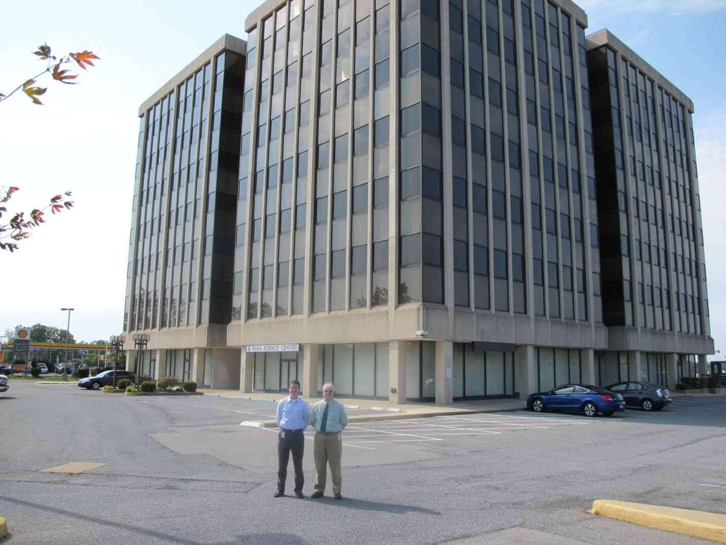 Wallace Hogsett (HPC Science and Operations Officer) and Ed Danaher in front of the WWB representing two extremes. Wallace worked at the WWB for a few days, and Ed for a few decades. 