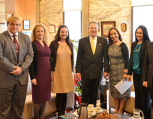 Anti-Trafficking Initiative members with Ambassador Wayne